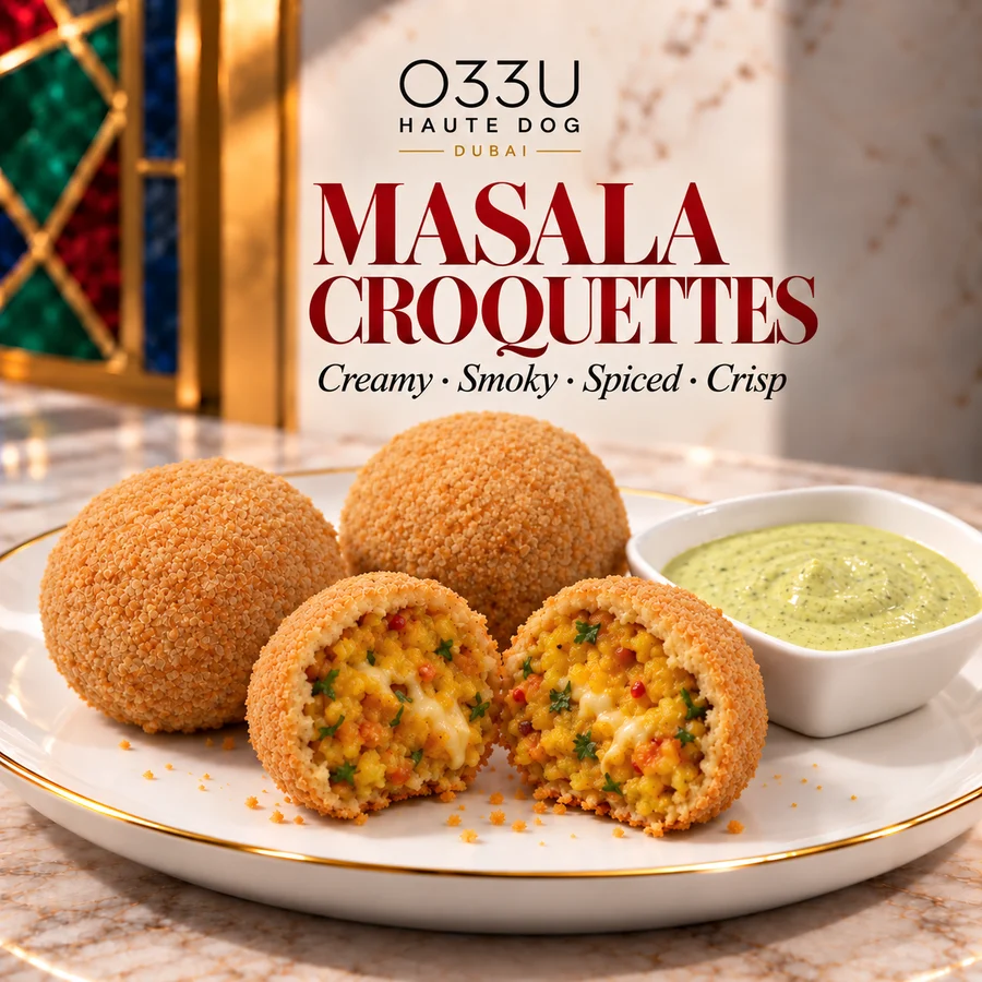 Mumbai Masala croquettes from O33U Haute Dog